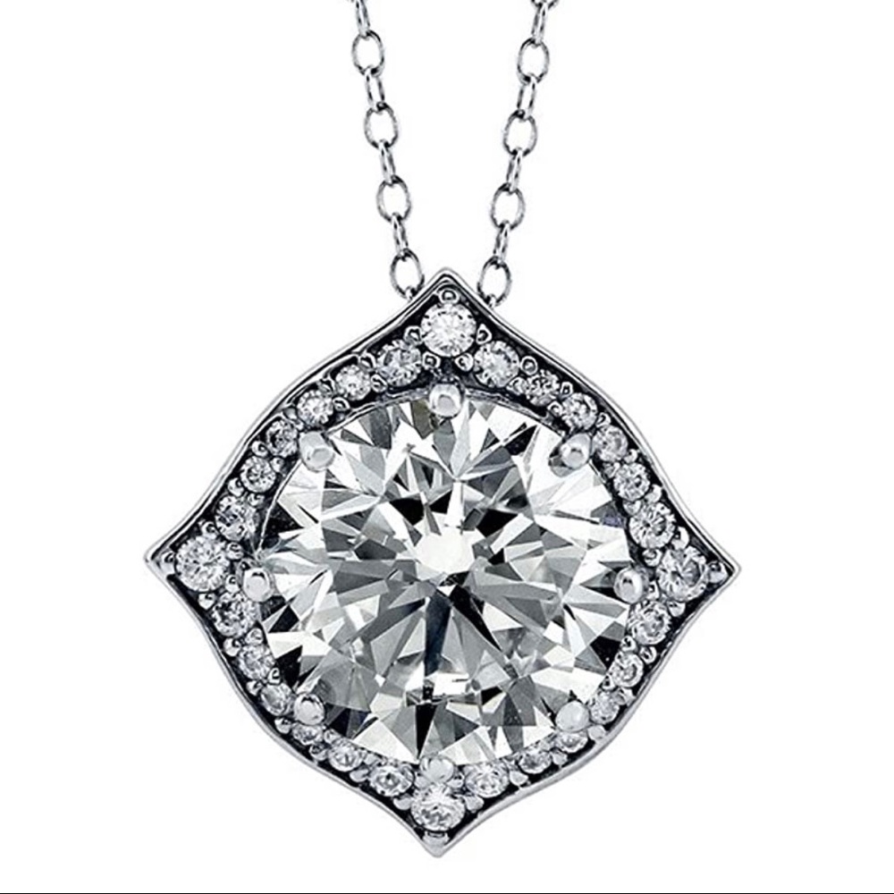 Berricle Sterling Silver CZ Pendant Necklace